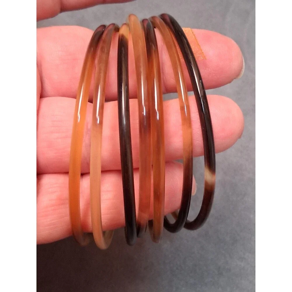 Vintage Faux Tortoiseshell Bracelet Lot (11)